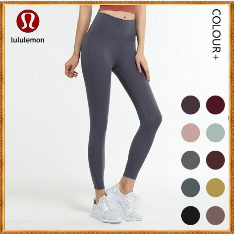 【Lululemon】10色新款高品質瑜伽褲 無中線款 親膚裸感 材質柔軟 瑜珈健身褲 緊身褲032