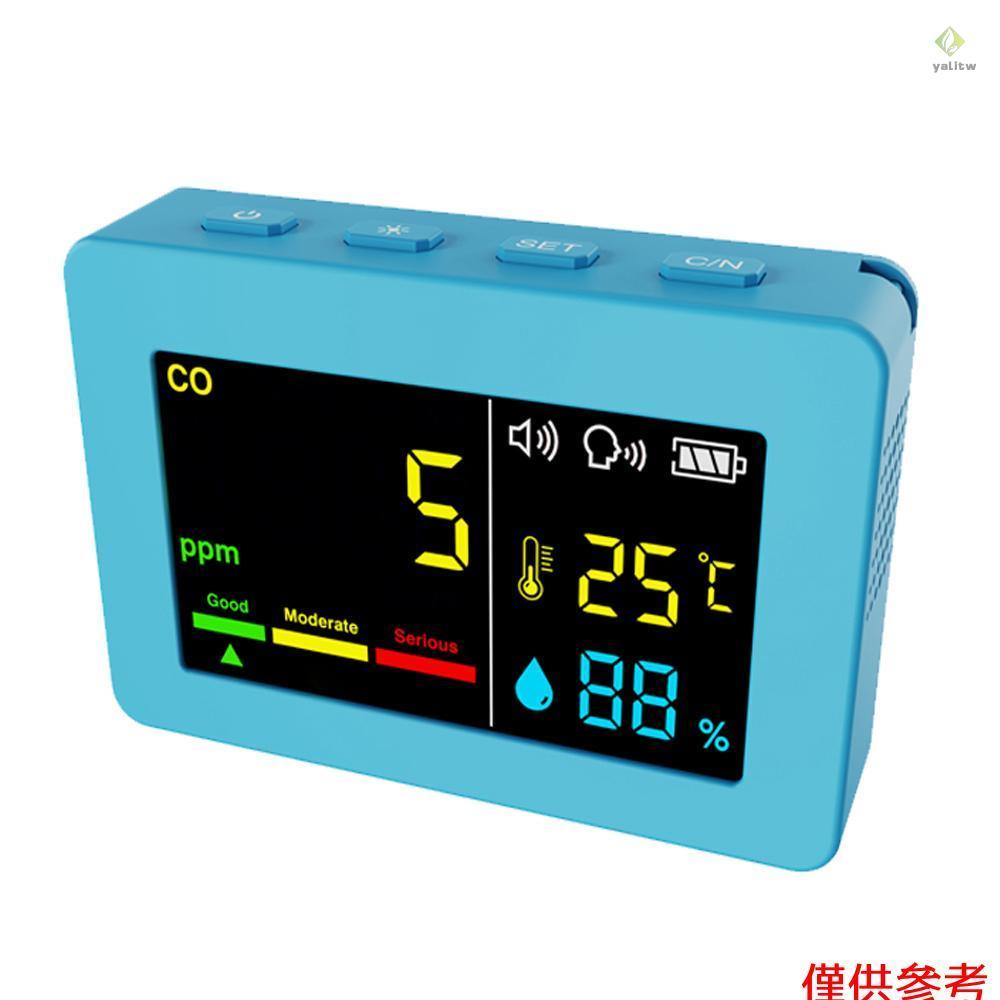 3 合 1 一氧化碳 3 1 CO 一氧化碳空氣和電溫度檢測器,帶顯示質量 TOLO-語音濕度報警測試儀屏幕 9 3 米