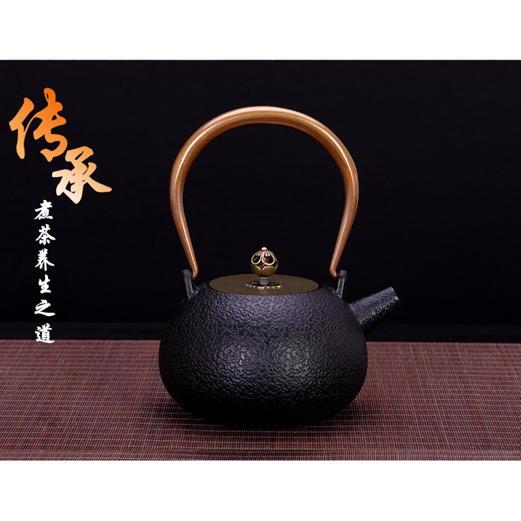 典工堂鐵壺雙銅素壺鑄鐵壺生鐵茶壺仿日本煮茶具無塗層代發