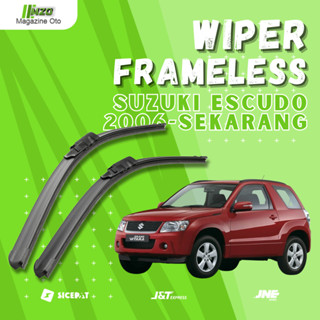 SUZUKI 2006鈴木escudo無框汽車雨刷現一對2件左右無鋼圈香蕉模型汽車擋風玻璃雨刷