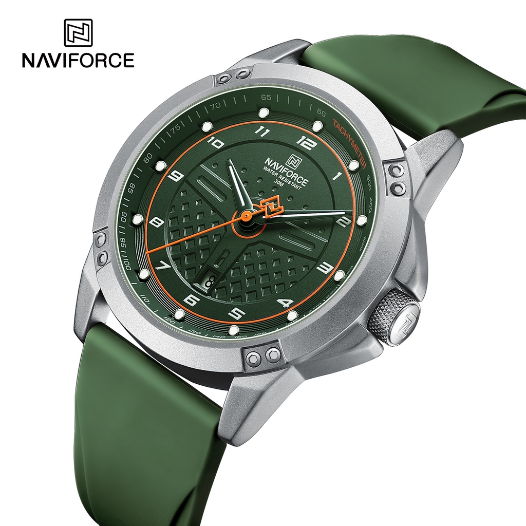 Naviforce 休閒運動數字鬧鐘防水夜光石英手錶