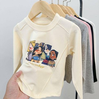 ♕Happy Baby♕ 女童內搭衣 臺灣出貨 男女童長袖t恤2023春秋新款卡通內搭打底衫兒童百搭上衣秋裝ins潮