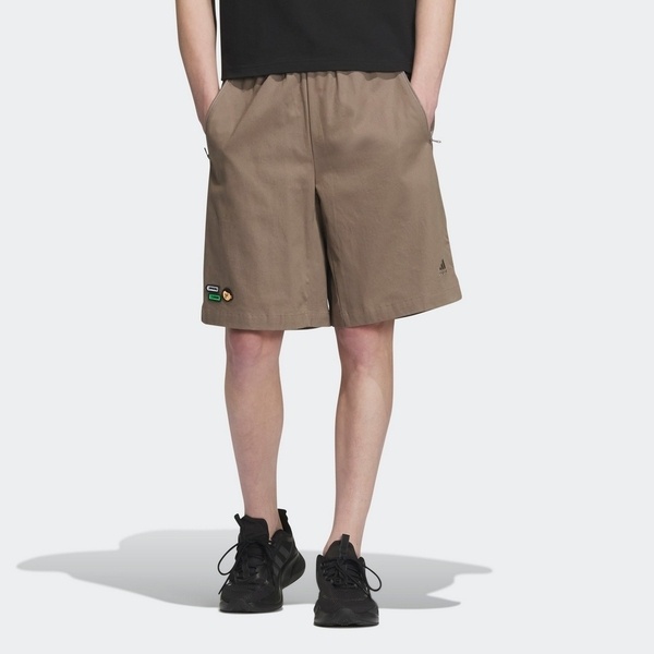 Adidas GFX WV Shorts IA8176 男 短褲 亞洲版 運動 訓練 休閒 拉鍊口袋 寬鬆 舒適 棕