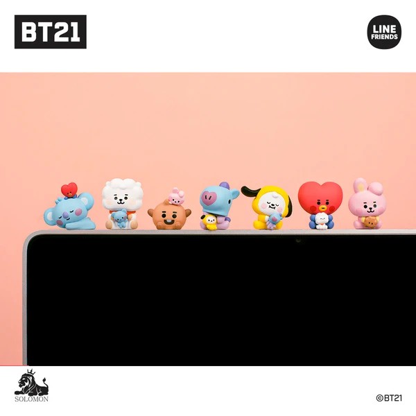 現貨 韓國 BT21 電腦螢幕 正版公仔 公仔 擺件 汽車裝飾 蛋糕裝飾 療癒小物 防彈少年團 BTS 小公仔 日本進口