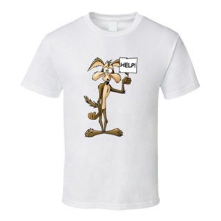 Wile E Coyote 卡通幫助標誌電視節目粉絲 T 恤