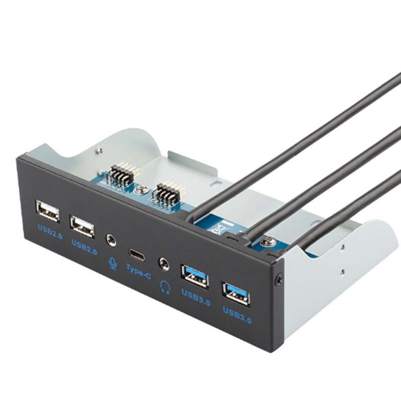 【批量可議價】電腦機箱光驅位前置面板Audio 3.5音頻 type-c 4個USB接口