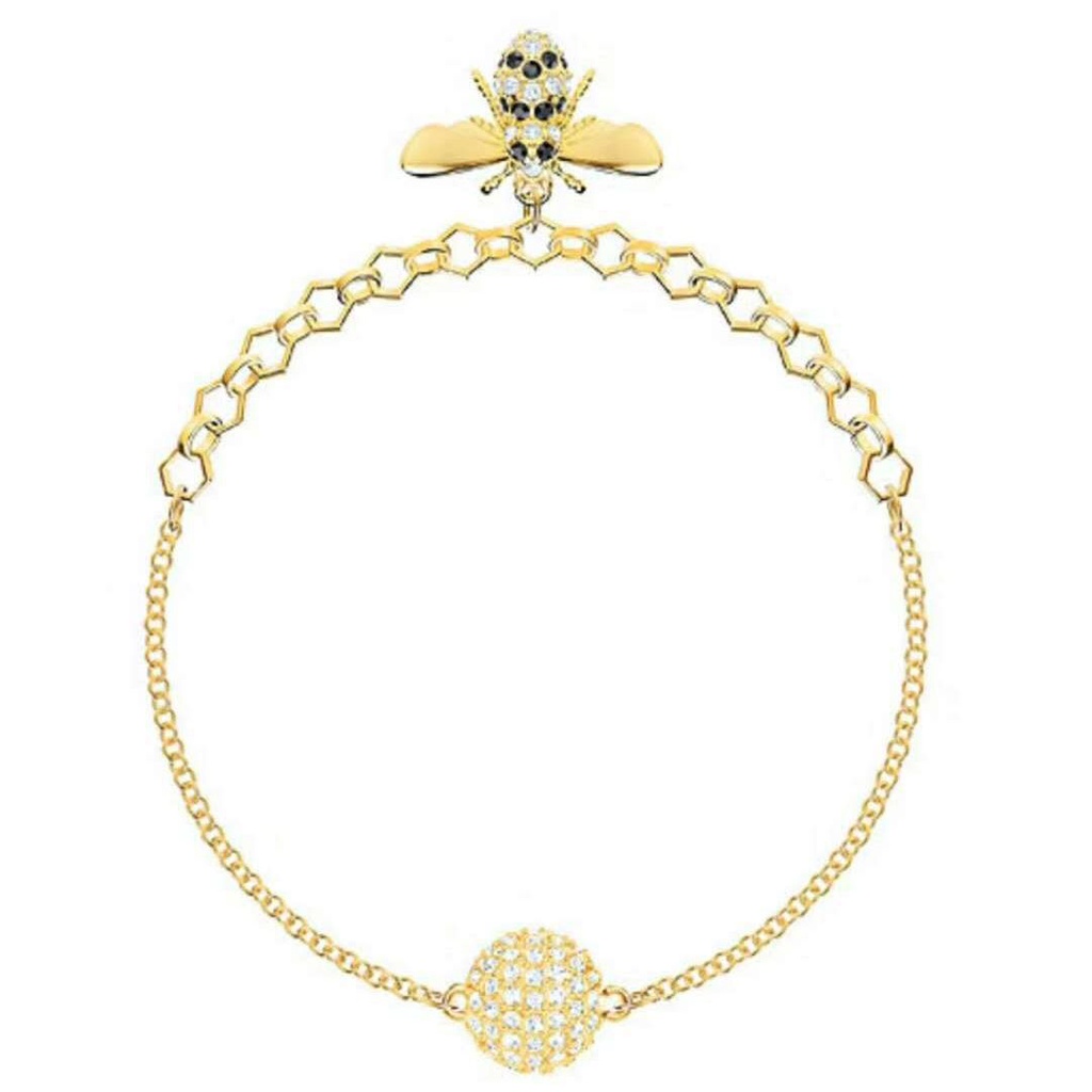 Mcstufke韓國簡約百搭個性手鍊可愛時尚金蜜蜂水晶珍珠鑽石女士珠寶手鍊
