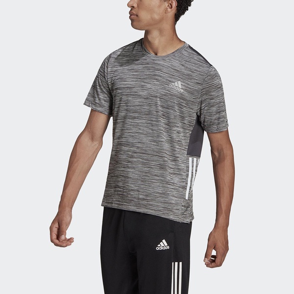 Adidas Tee M HF5928 男 短袖 上衣 T恤 運動 健身 訓練 亞洲版 吸濕 排汗 反光 愛迪達 灰
