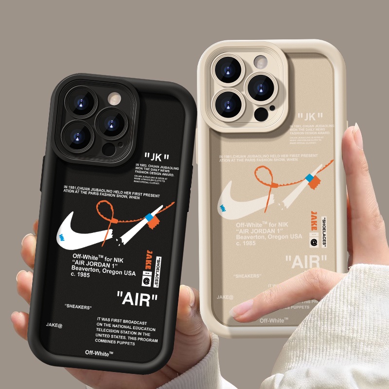 耐吉 時尚 AJ Nike Cool Creative Label 防摔矽膠外殼適用於 IPhone X XR XS M