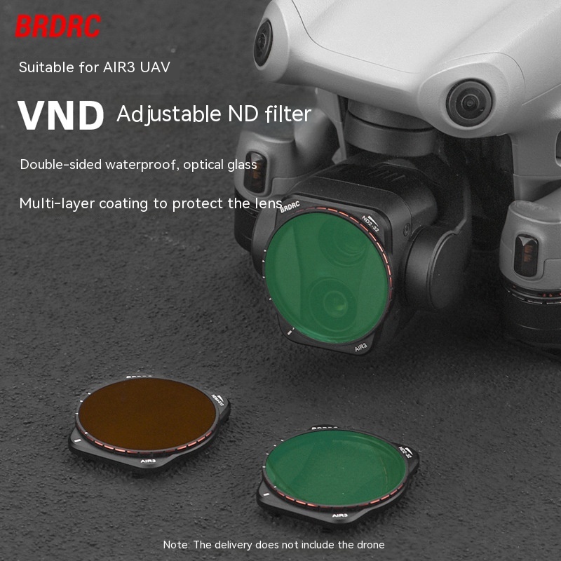 BRDRC適用於DJI AIR 3濾鏡 Air 3 ND減光鏡VND可調濾鏡套裝配件