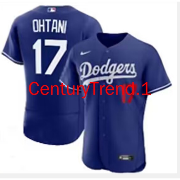 男士最新款Dodgers球衣道奇隊棒球服#17 OHTANI小外套刺繡棒球球衣短袖T恤球迷