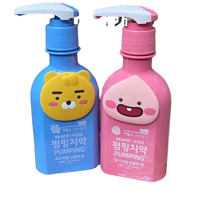 韓國銳致萌趣兒童派繽牙膏 竹鹽按壓式寶寶牙膏