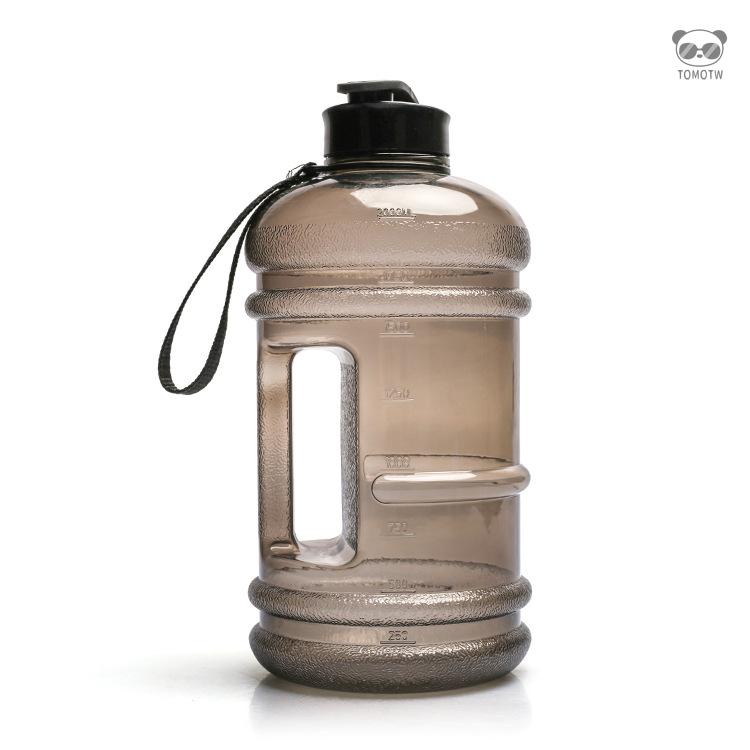 戶外運動冷水壺塑膠杯子 2.2L大容量健身房petg禮品水杯印製logo 黑色 2.2L