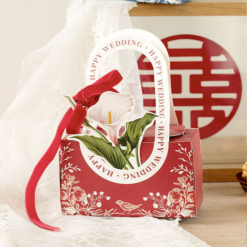 結婚喜糖盒子高級喜糖袋結婚伴手禮糖果盒包裝禮物盒喜糖袋