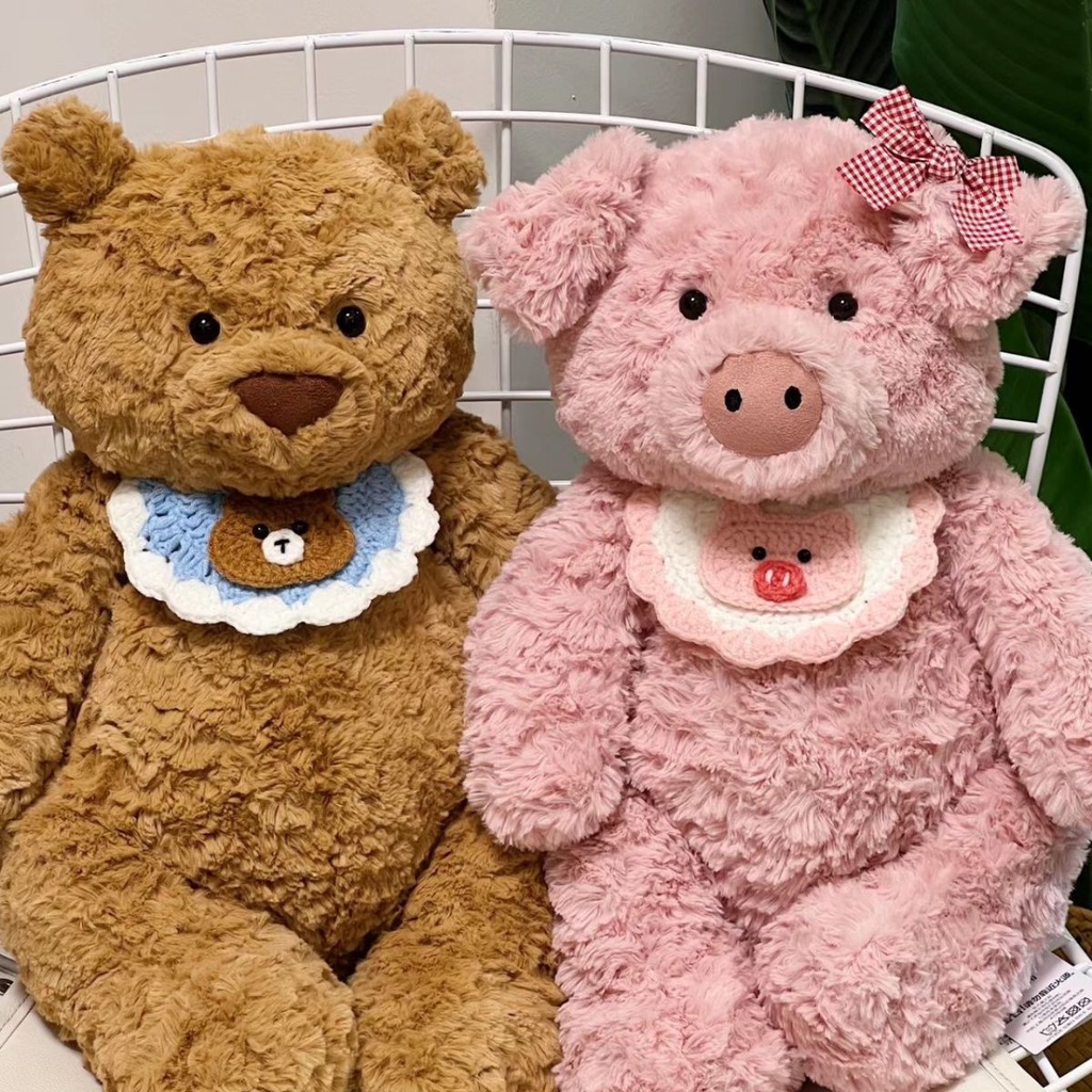 Jellycat 粉紅豬毛絨玩具巴塞羅那熊毛絨玩具棕熊毛絨抱枕泰迪熊抱枕家居裝飾聖誕禮物給孩子