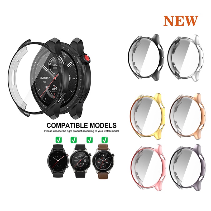 適用於 華米Amazfit GTR 2 2e 3 4/GTR2 2e GTR3 Pro GTR4軟TPU保護套全屏保護殼