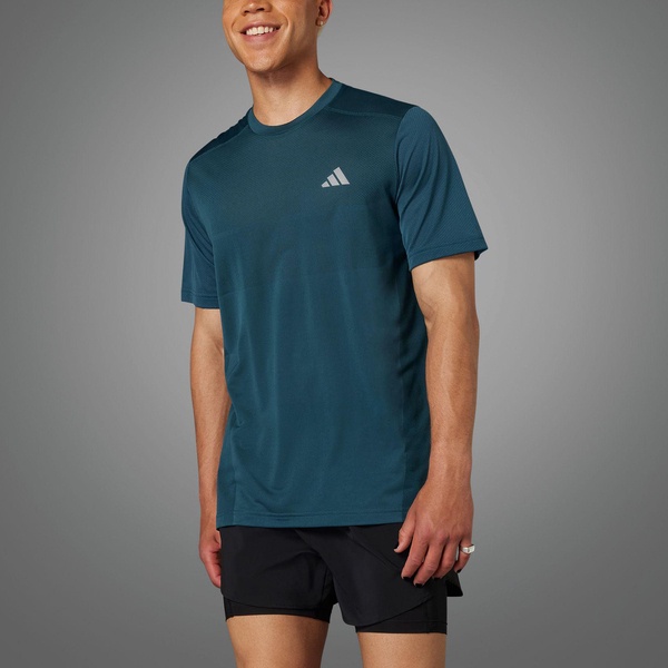 Adidas Ulti Tee Knit M IM4188 男 短袖 上衣 亞洲版 運動 慢跑 涼感 反光 藍綠