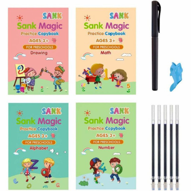 Sank魔法練習冊幼兒園學習指南兒童學習書