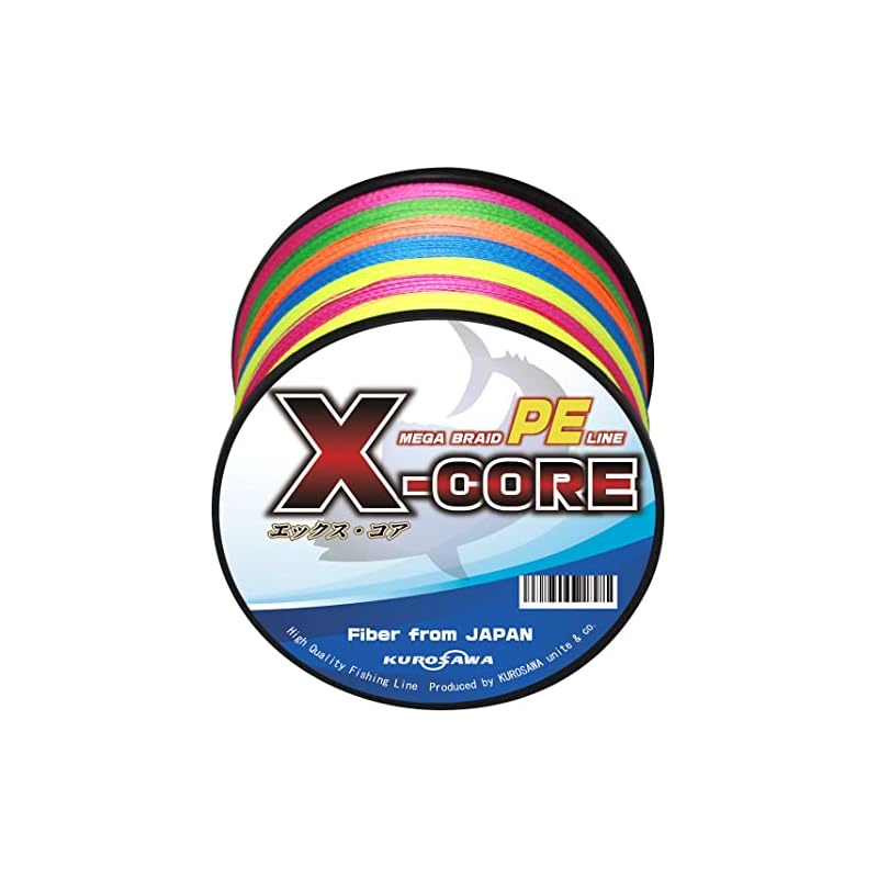 KUROSAWA PE Line X-CORE（五彩多色 200 米（4 编织），2 号（28 磅/12.7 千克）