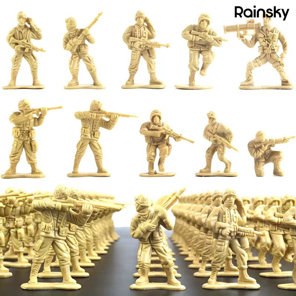 [寶貝玩具]5cm大號二戰軍事阿兵哥沙盤玩具小兵人戰爭場景人偶打仗遊戲塑膠擺件