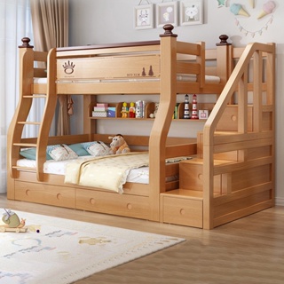 實木上下床子母兒童床成人雙層上下鋪雙人床小戶型兩層高低床