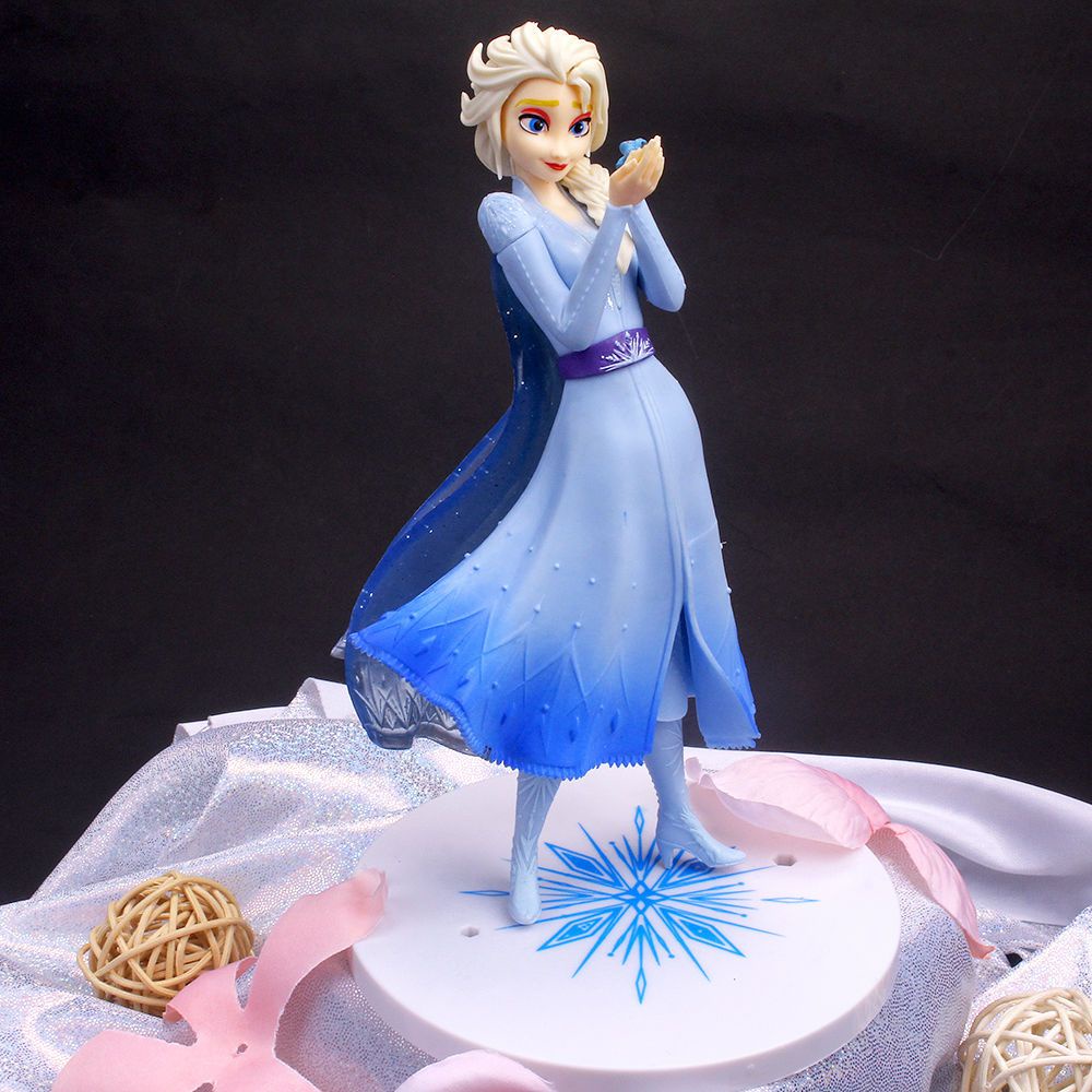 新款冰雪奇緣愛莎公主安娜艾莎雪寶玩偶玩具手辦兒童生日蛋糕裝飾擺件禮物
