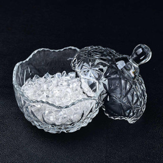 【臺灣出貨】曜靈水晶 天然白水晶消磁石 碎石 玻璃消磁罐 手鏈飾品盒 擺件首飾 收納