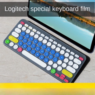 羅技 K380 鍵盤保護膜羅技無線矽膠保護膜 TPU 外殼英文透明黑色