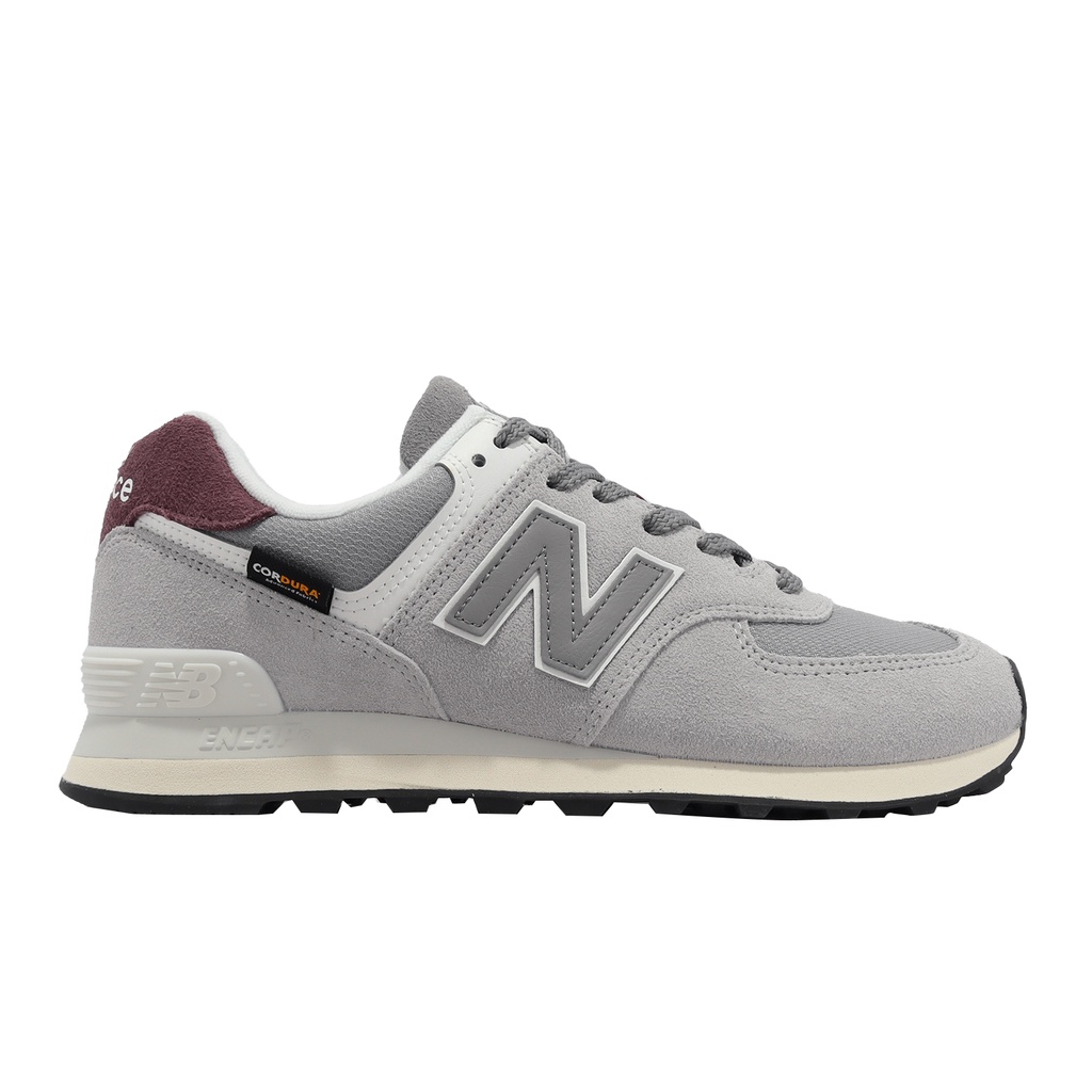 New Balance 574 灰 紅 麂皮 男女鞋 復古 抗撕裂材質 休閒鞋 NB [YUBO] U574KBR D楦