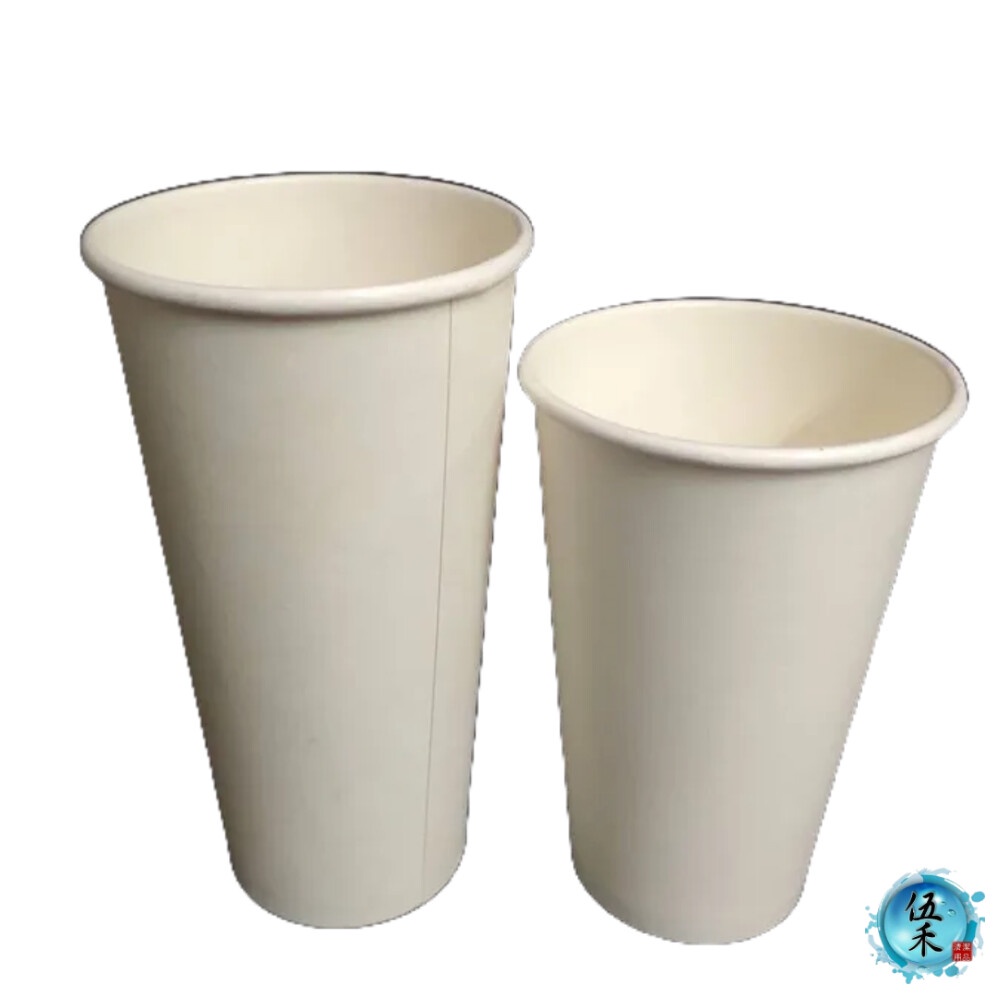 【伍禾】(加厚紙杯)白色紙咖啡杯，冷熱共用，700ML(口徑90)/500ML