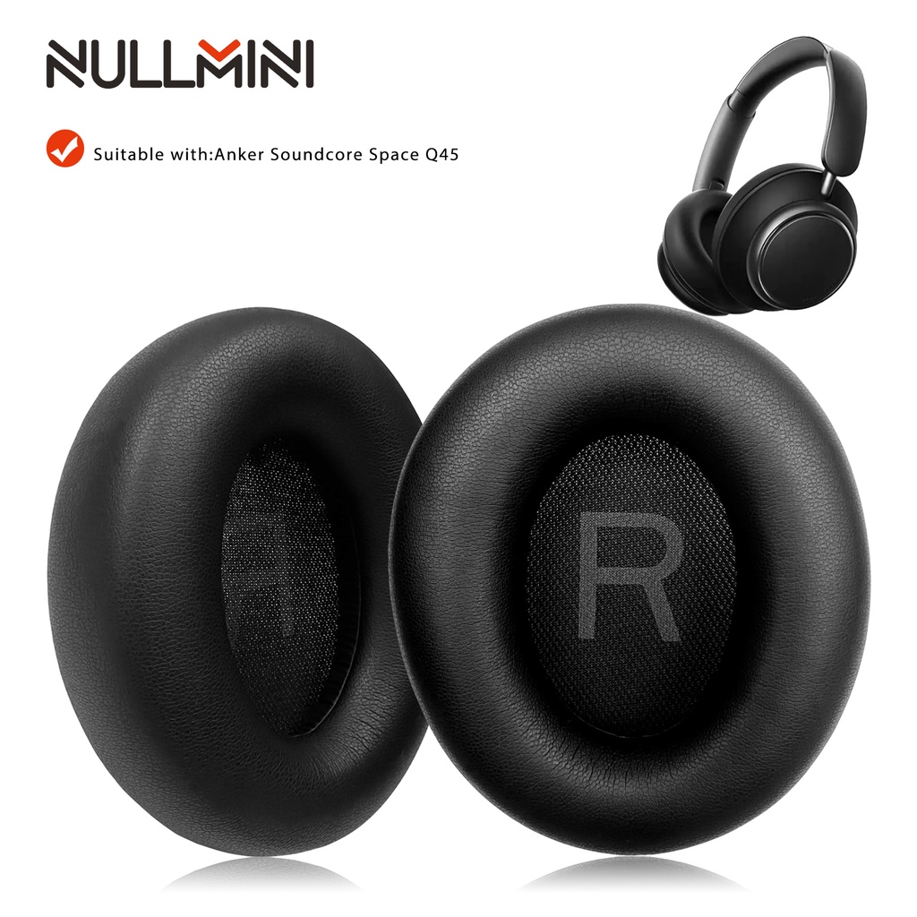 Nullmini 替換耳墊適用於 Anker Soundcore Space Q45 耳機耳墊耳罩套頭帶
