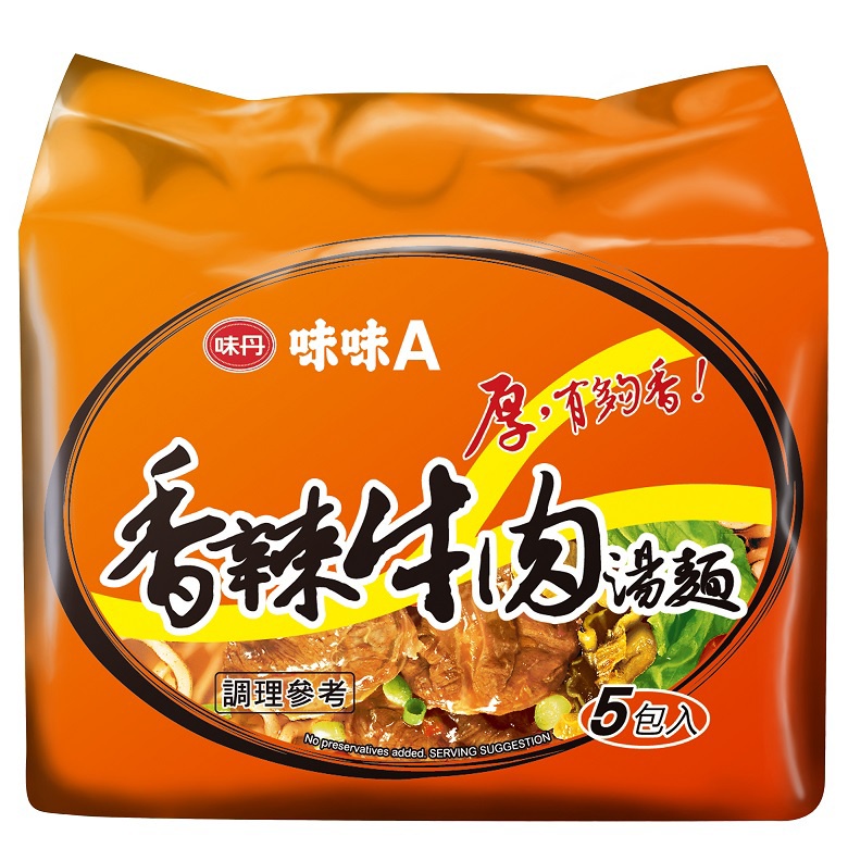 味丹 味味A香辣牛肉麵(83gx5包/組)[大買家]