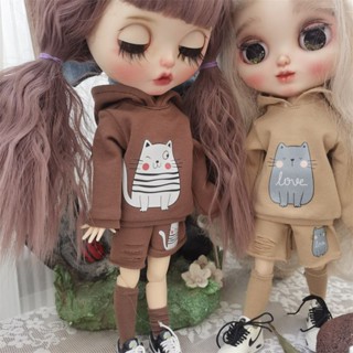 Blythe 娃娃ob22ob24休閒運動套裝1/6 bjd 19關節娃娃衣服