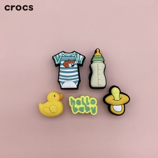 Crocs jibbitz鞋釦寶寶寶寶套裝破洞鞋釦Crocs魅力可愛時尚破洞鞋花小鴨韓式拖鞋裝飾扣