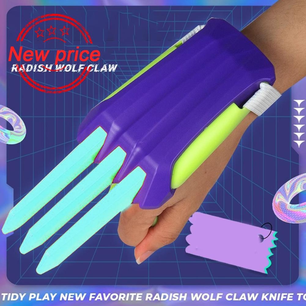 3D列印重力刀伸縮狼爪小指尖減壓玩具蘿蔔玩具w4d6