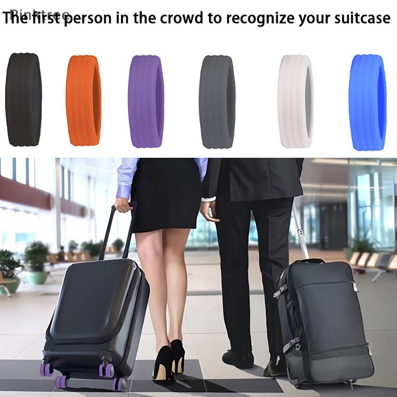 Ptr 8件行李輪保護套矽膠輪腳輪鞋旅行行李箱降噪輪保護套配件 TW