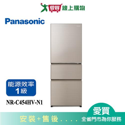 Panasonic國際450L無邊框鋼板3門電冰箱NR-C454HV-N1_含配送+安裝【愛買】