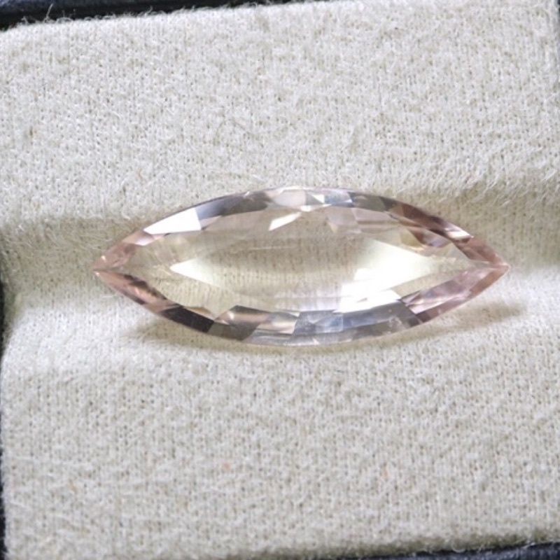 【艾爾莎寶石】6.83ct 天然摩根石 頂級淨度IF！難得水嫩蜜桃粉！Morganite