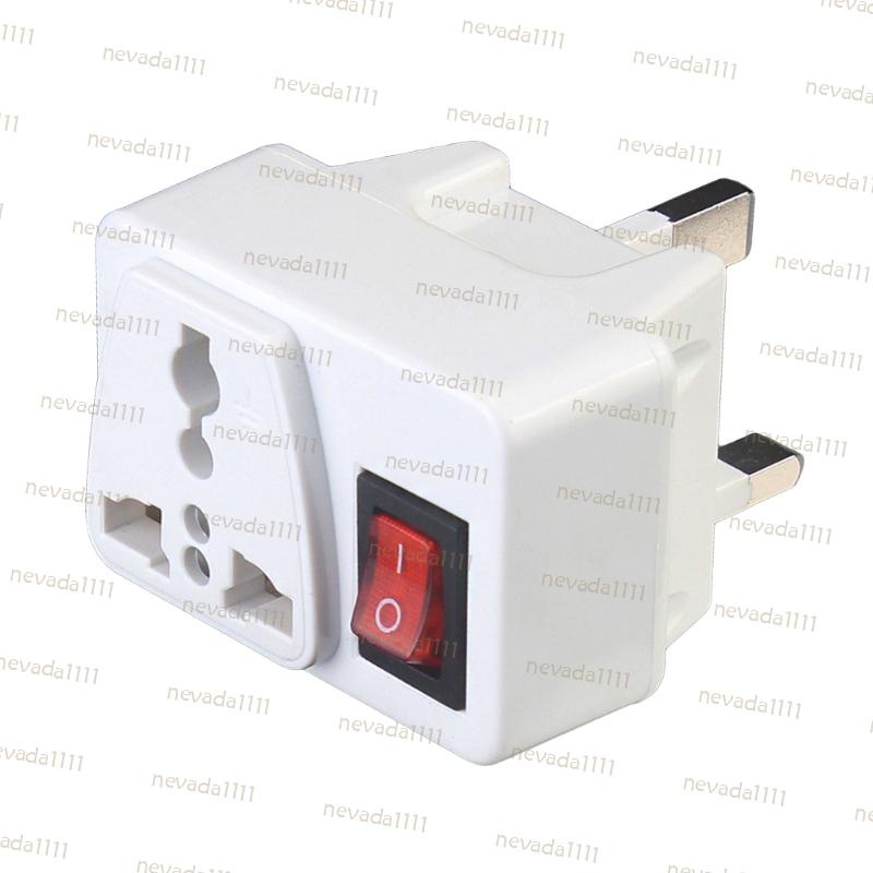 Ne UK 通用適配器壁式插座便攜式擴展插座轉換器插頭插座帶紅燈電源開關