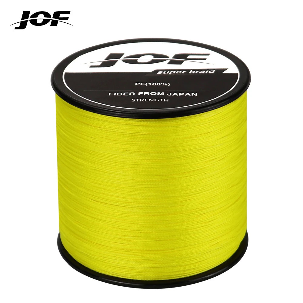 Jof X4股編織釣魚線500M 100% PE釣魚線8-80LB複絲釣魚線光滑直徑0.1-0.5mm