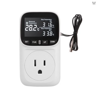 110V 15A 溫度控制器插座 高精度數字顯示 恆溫器 觸控式螢幕 倒計時溫控開關控制器 製冷加熱開關 魚缸寵物加熱溫