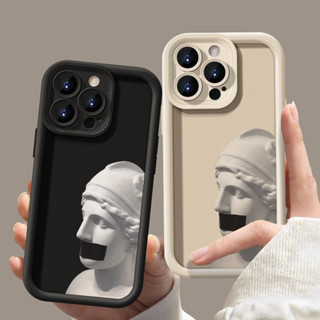 復古創意藝術雕塑時尚加厚手機殼適用於 IPhone 11 12 13 14 15 16 Pro Max 8 Plus X