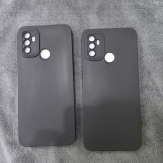 HITAM 軟殼黑色啞光手機殼 Oppo A53 A33 2020 純黑色矽膠殼厚料 Fc
