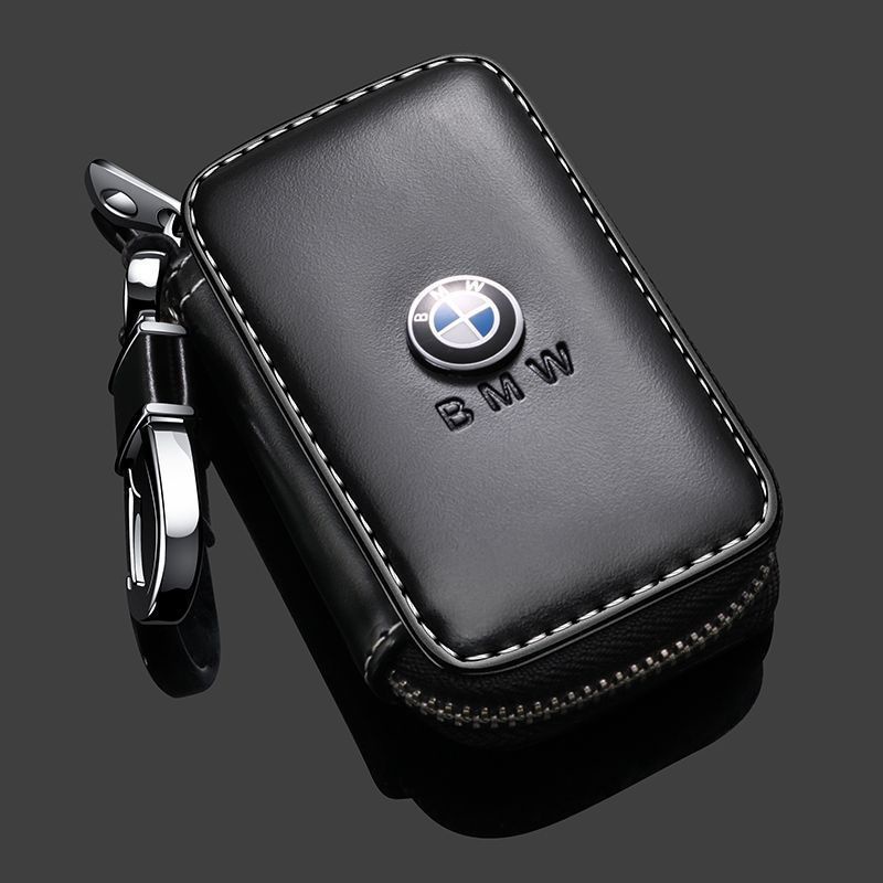 BMW 寶馬汽車鑰匙包真皮汽車智能鑰匙扣鑰匙扣座金屬掛鉤適用於寶馬 1 3 5 系 X1 X3 X5 E36 E39 E