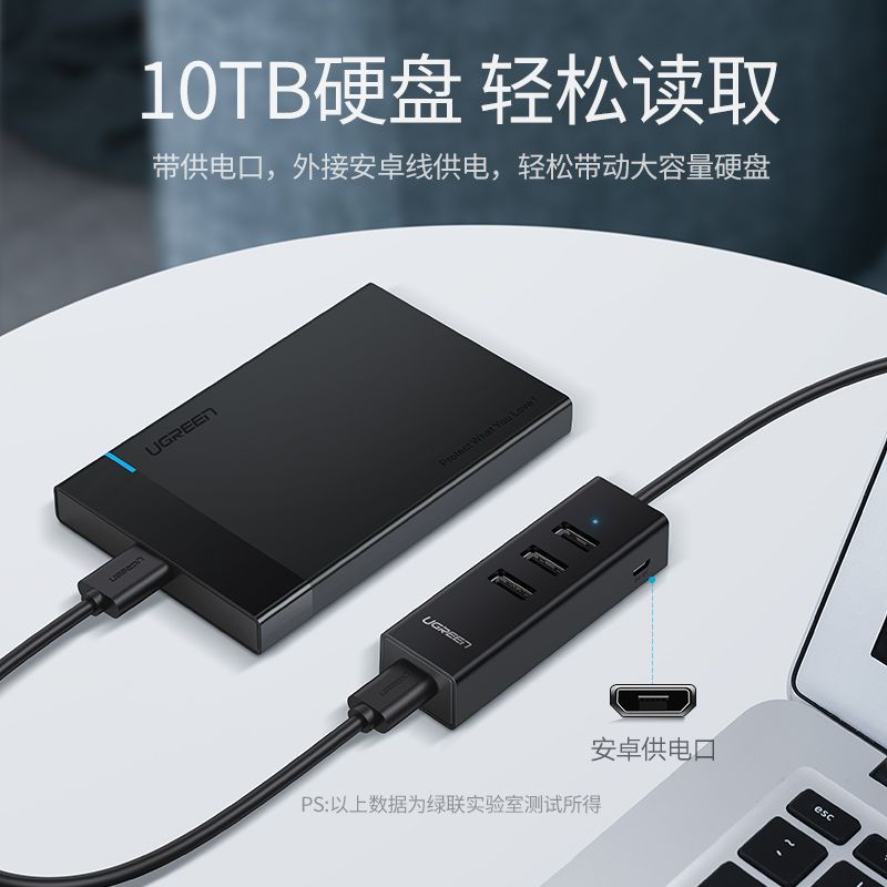 【台灣熱賣】綠聯USB擴展器 3.0集分線器轉換接頭 多口HUB電腦一分四2.0拓展塢