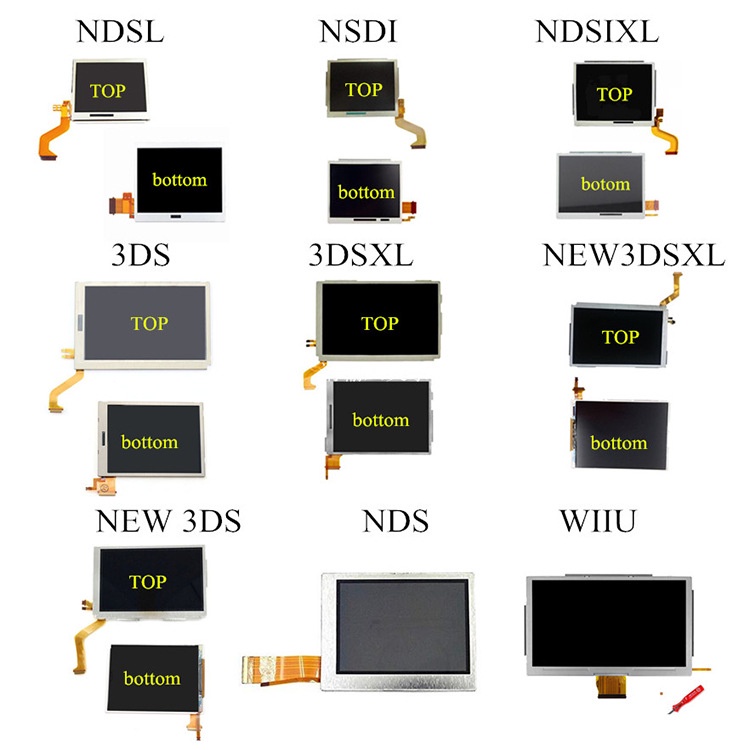 熒幕NDS lite上屏,NDSL下屏,NDSixl NDSILL NDSi XL LL WIIU LCD液晶屏料件