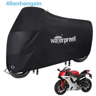 Anhengxin 摩托車罩,210D 牛津布防水電動車雨衣,耐用 M-XXXXL 防撕裂黑色自行車帆布罩摩托車配件