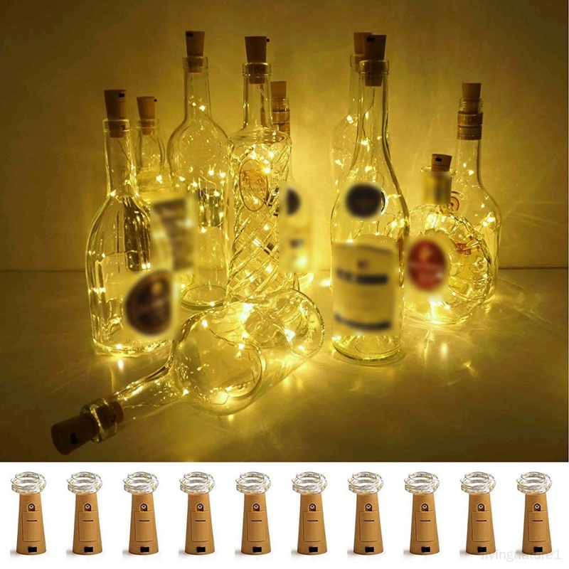 太陽能酒瓶塞燈 led銅線燈串 瓶塞燈串 婚慶耶誕裝飾 禮品 酒瓶燈