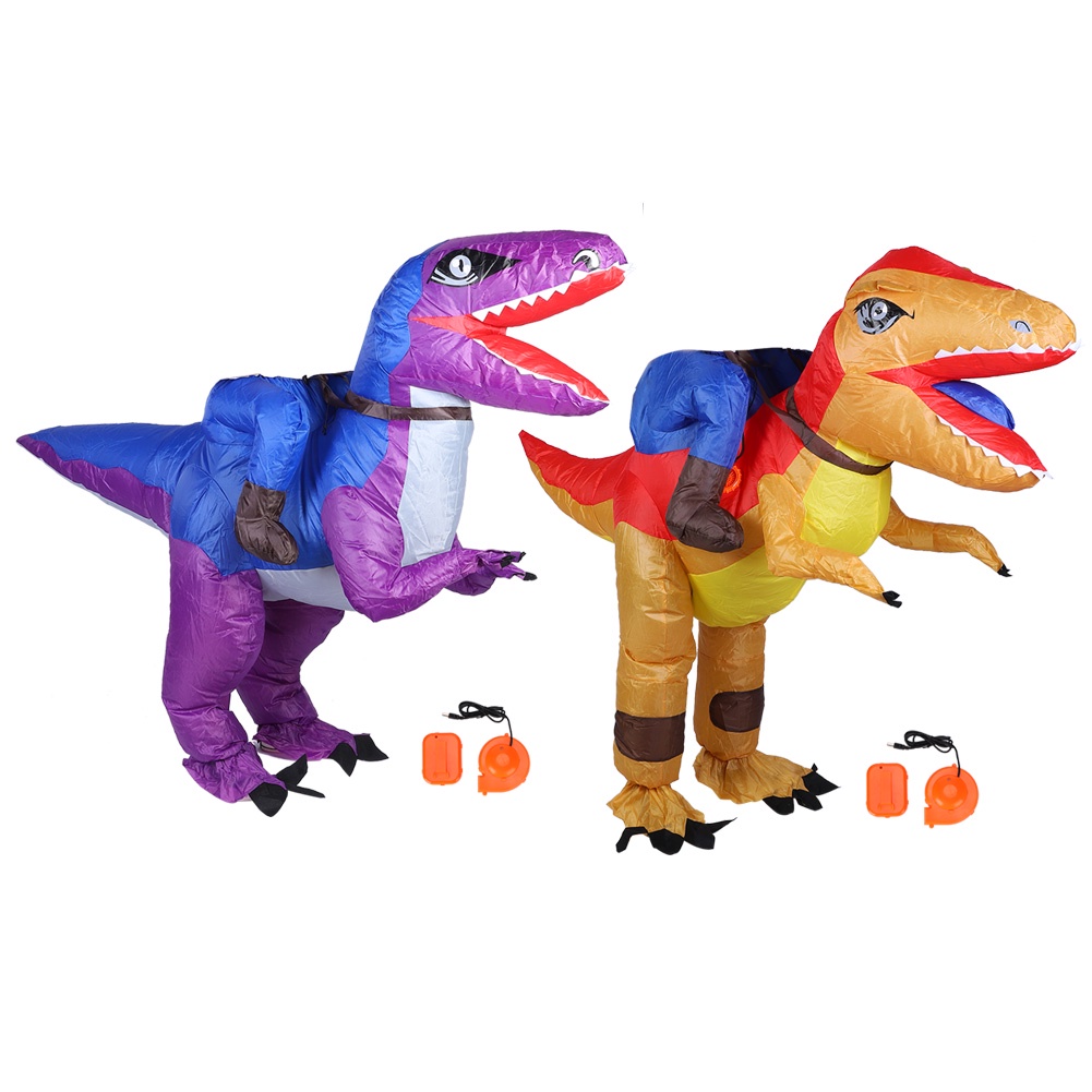 成人兒童卡通恐龍充氣服裝帶吹風機萬聖節節日派對裝飾角色扮演