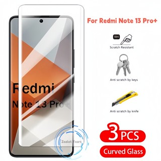 適用於 Redmi Note 13 14 Pro+ Plus 螢幕保護膜曲面 9D 鋼化玻璃高畫質膜全覆蓋膜適用於 Red